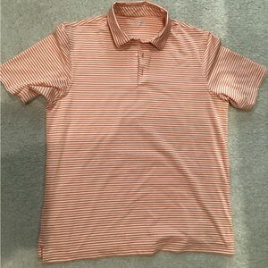 Vineyard Vines Orange and White Striped Shirt